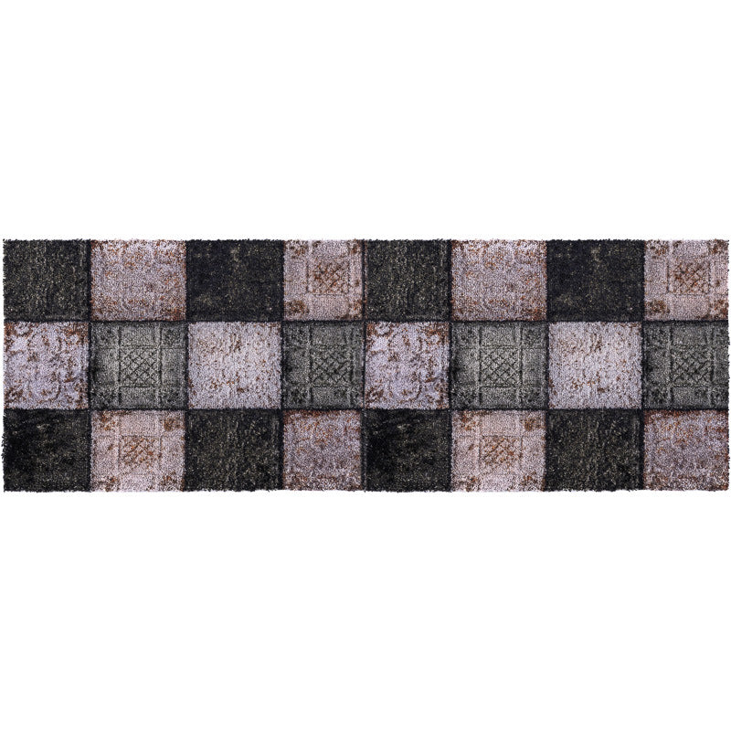 Tapis absorbant et décoratif en microfibres pour intérieur